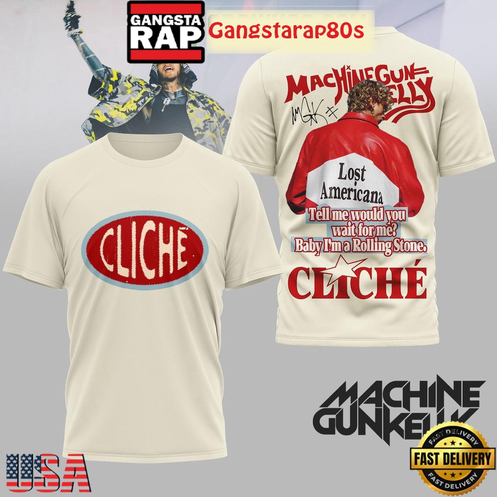 Machine Gun Kelly Cliché 2025 Special T Shirt Machine Gun Kelly Cliché 2025 Special T Shirt
