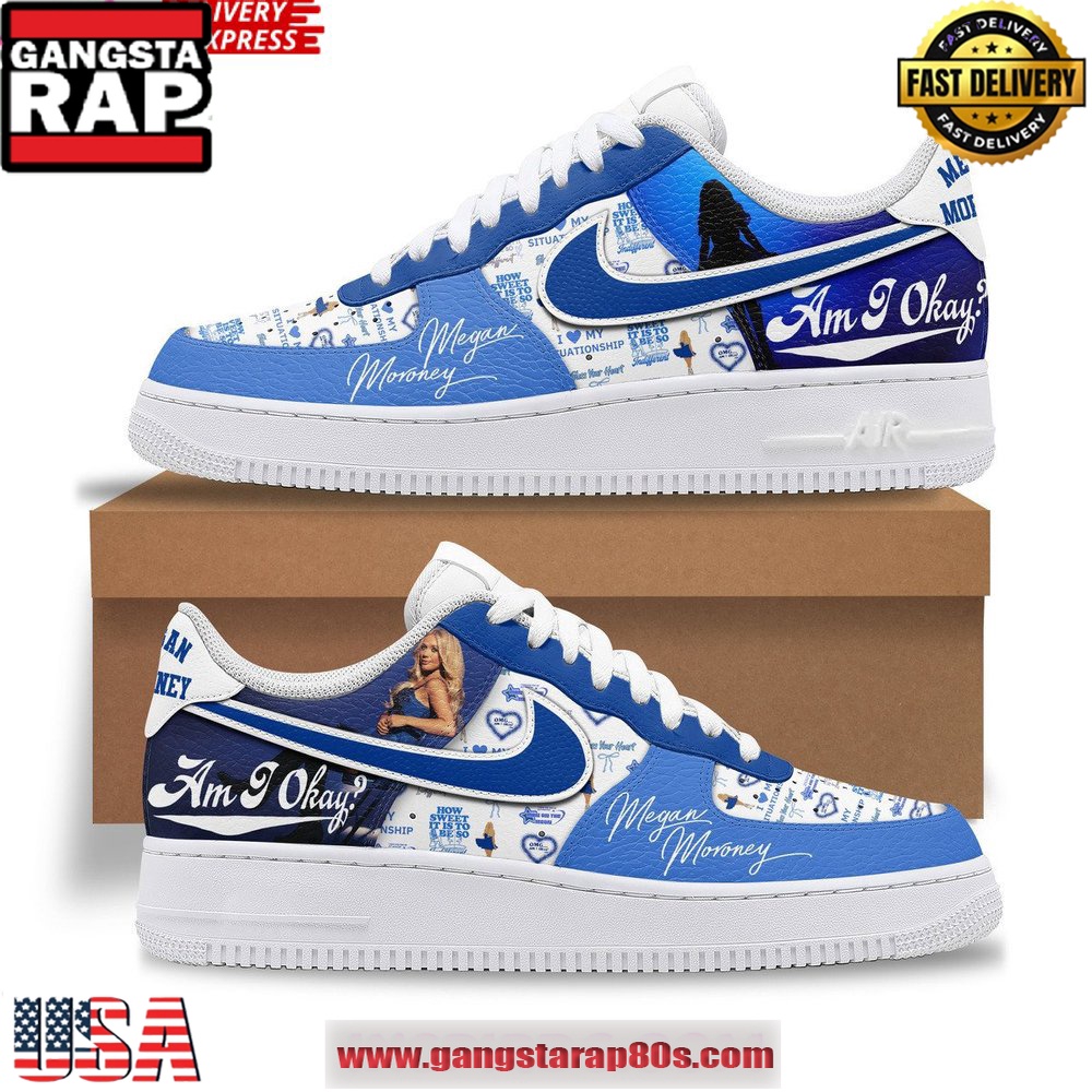 Megan Moroney Am I Okay Limited Edition Air Force 1 Sneakers Shoes Megan Moroney Am I Okay Limited Edition Air Force 1 Sneakers Shoes