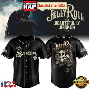 Milwaukee Brewers Collab Jelly Roll 2025 Tour Baseball Jersey