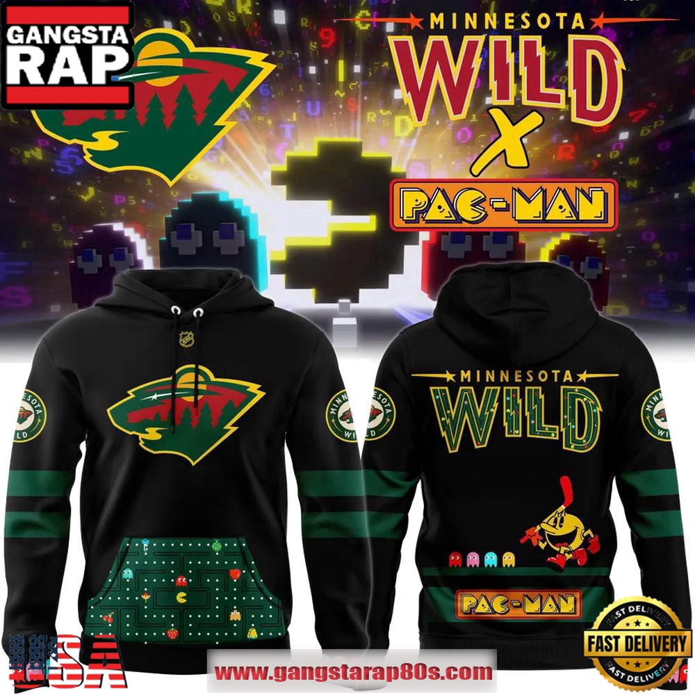 Minnesota Wild x Pac-Man Special Hoodie Shirt Minnesota Wild x Pac-Man Special Hoodie Shirt