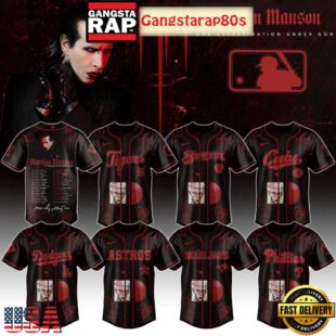 MLB All Team x Marilyn Manson Tour 2025 Special Baseball Jersey