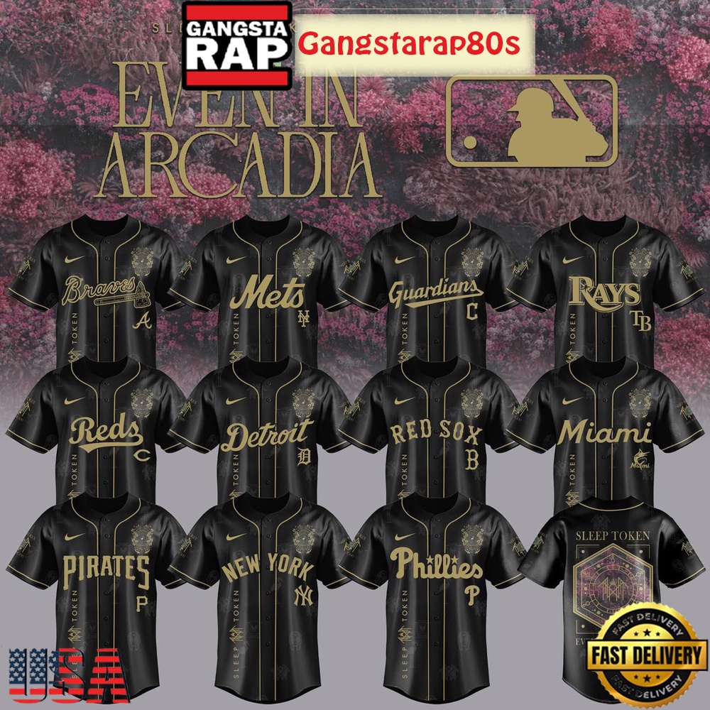 MLB All Teams x Sleep Token Even In Arcadia Tour 2025 Special Baseball Jersey MLB All Teams x Sleep Token Even In Arcadia Tour 2025 Special Baseball Jersey