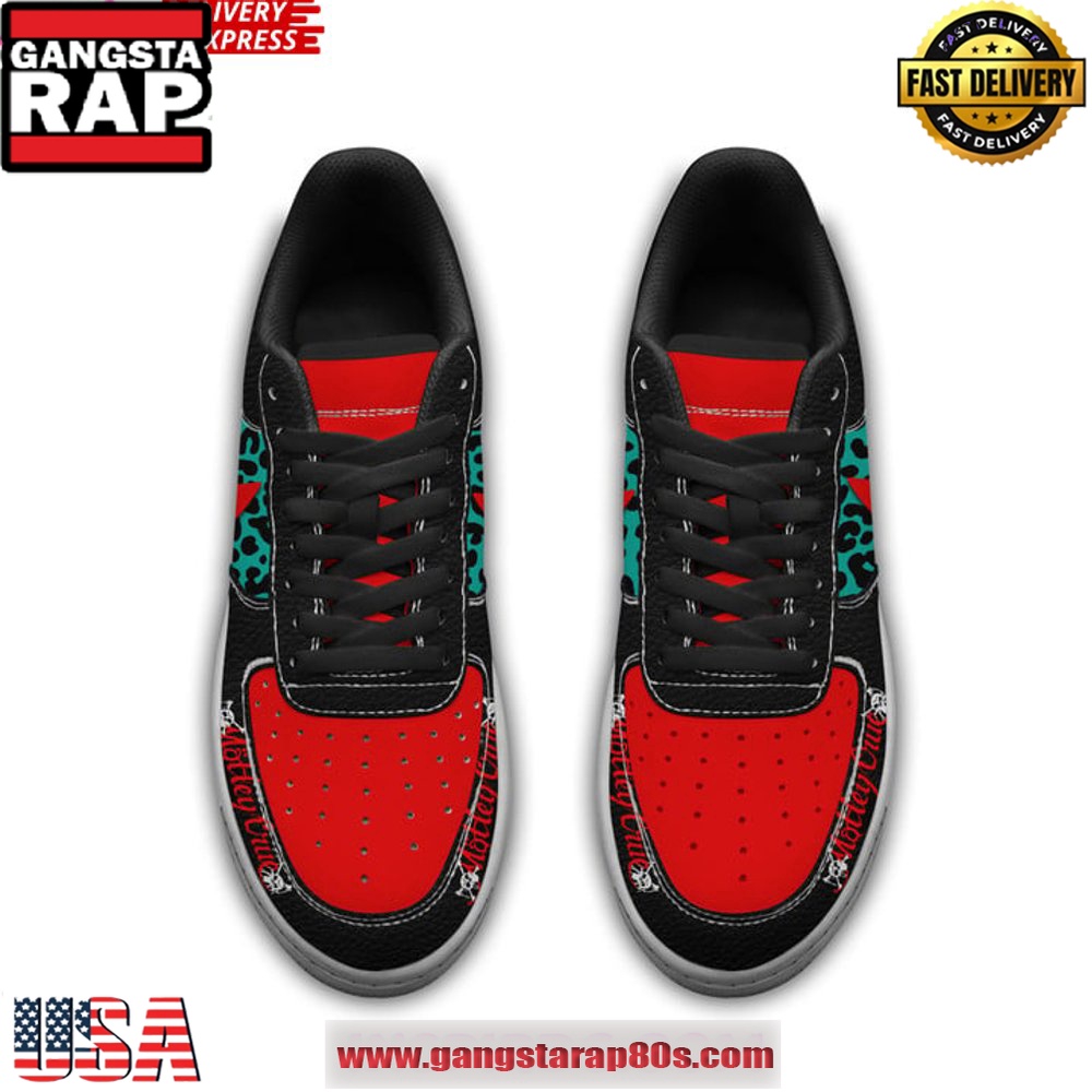 Motley Crue Limited Edition Air Force 1 Running Sneakers Shoes Motley Crue Limited Edition Air Force 1 Running Sneakers Shoes