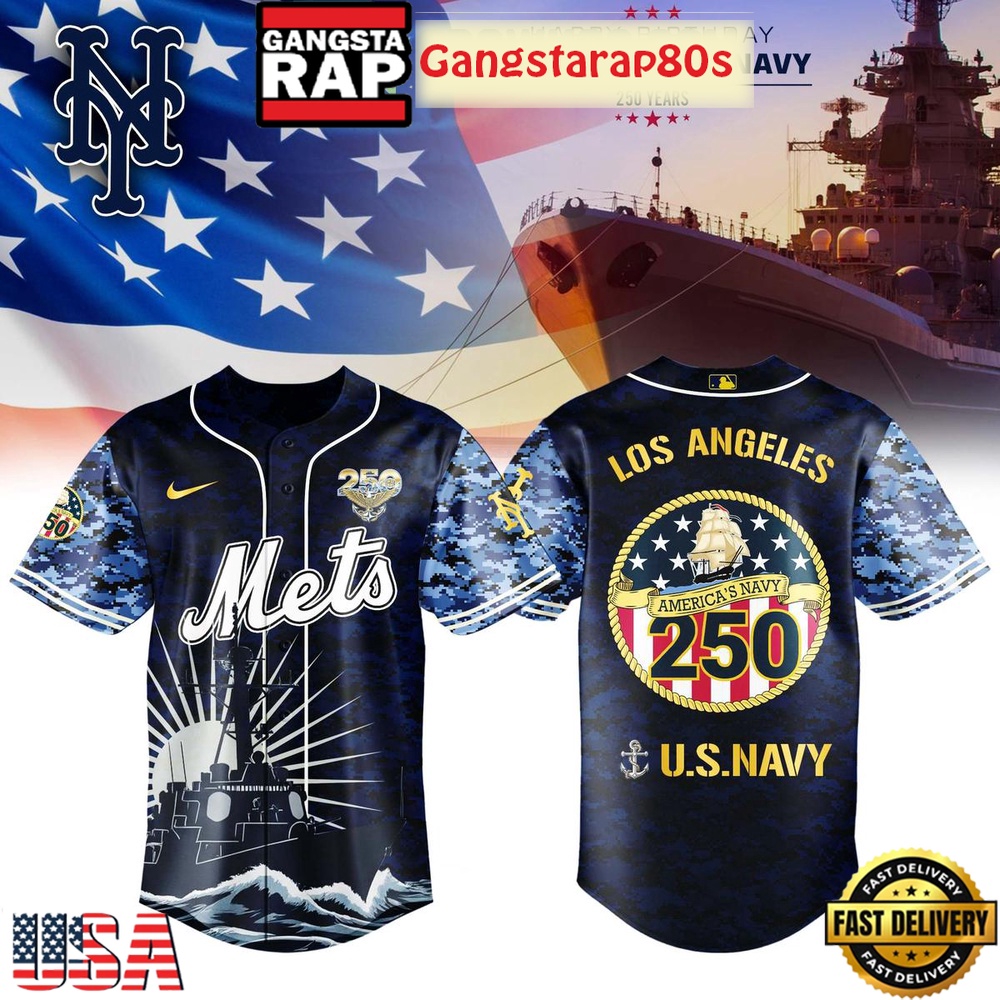 New York Mets Celebration Happy Birthday US Navy 250 Years 2025 Special Baseball Jersey New York Mets Celebration Happy Birthday US Navy 250 Years 2025 Special Baseball Jersey
