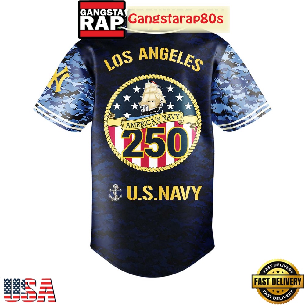 New York Yankees Celebration Happy Birthday US Navy 250 Years 2025 Special Baseball Jersey New York Yankees Celebration Happy Birthday US Navy 250 Years 2025 Special Baseball Jersey