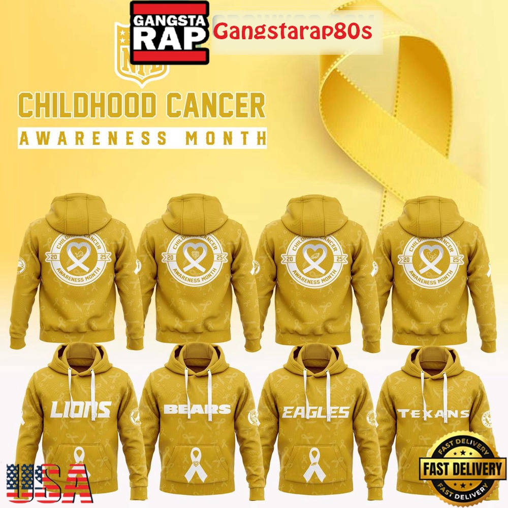 NFL All Team x Childhood Cancer Awareness Month 2025 Limited Unisex Hoodie NFL All Team x Childhood Cancer Awareness Month 2025 Limited Unisex Hoodie