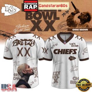 NFL All Teams x Chris Brown Breezy Bowl XX World Special Tour 2025 Football Jersey