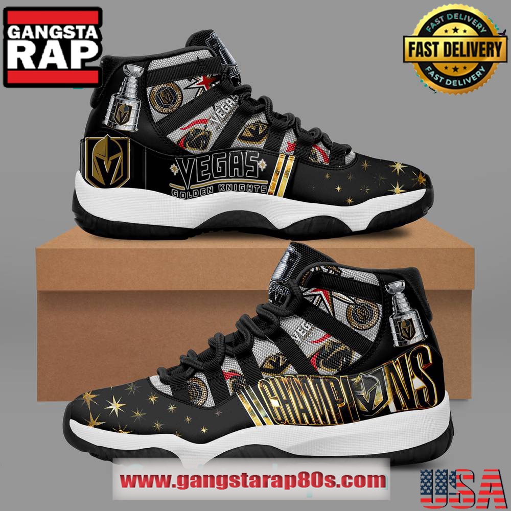 NHL Vegas Golden Knights Stanley Cup Champions Air Jordan 11 Sneakers Shoes NHL Vegas Golden Knights Stanley Cup Champions Air Jordan 11 Sneakers Shoes
