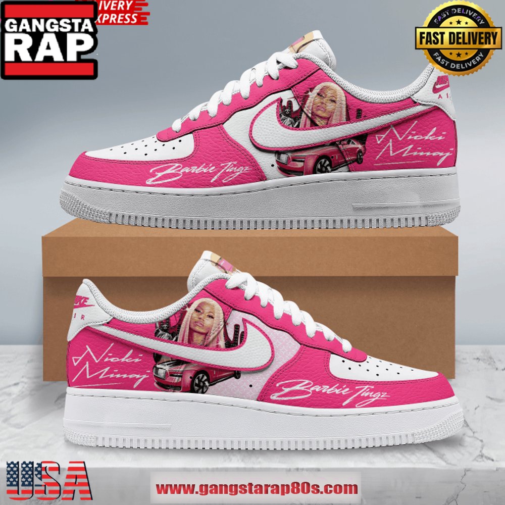 Nicki Minaj Barbie Tingz Limited Edition Air Force 1 Sneakers Shoes Nicki Minaj Barbie Tingz Limited Edition Air Force 1 Sneakers Shoes
