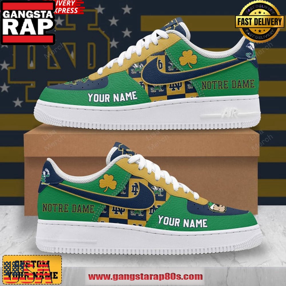 Notre Dame Fighting Irish Customize Air Force 1 Sneakers Shoes Notre Dame Fighting Irish Customize Air Force 1 Sneakers Shoes