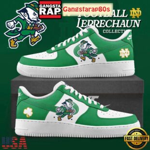 Notre Dame Fighting Irish Leprechaun New Logo 2025 Air Force 1 Sneakers Shoes