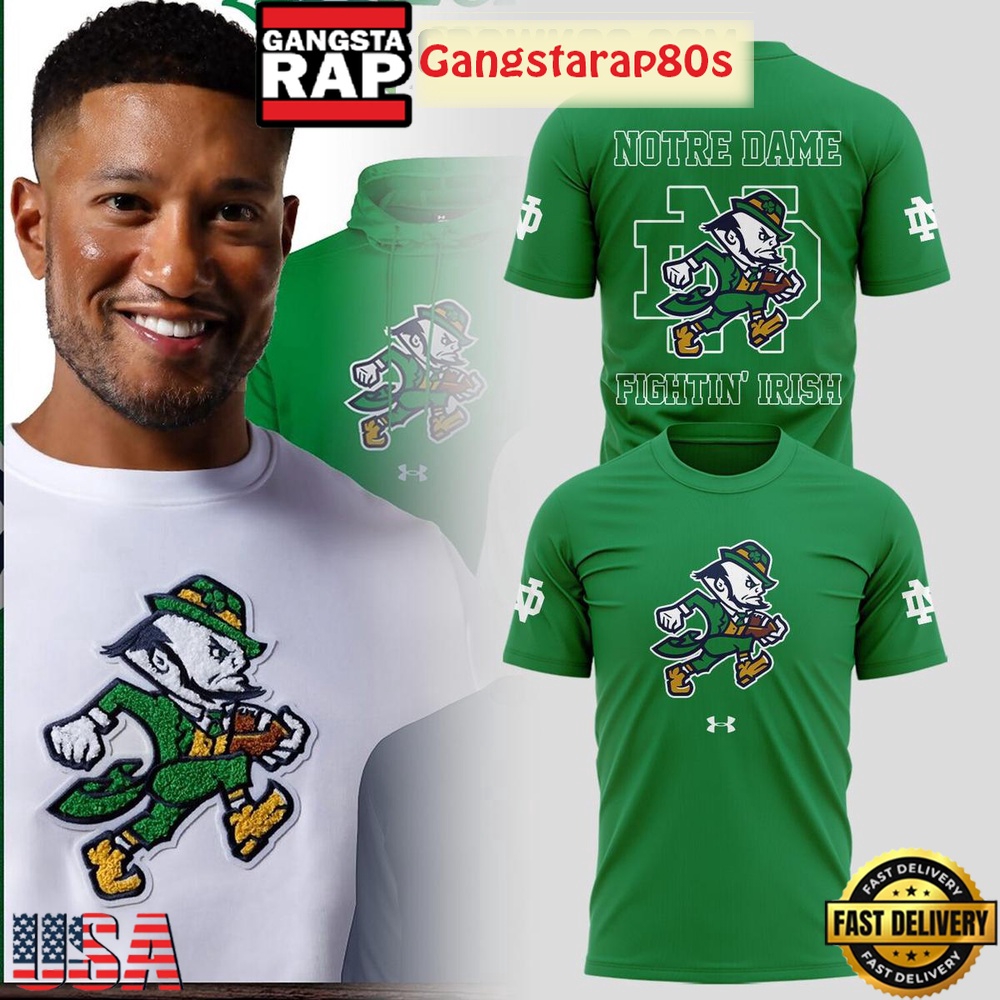 Notre Dame Fighting Irish Leprechaun New Logo Unisex Hoodie Notre Dame Fighting Irish Leprechaun New Logo Unisex Hoodie