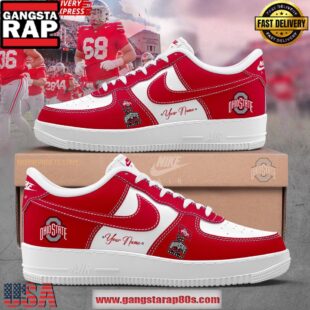 Ohio State Buckeye Custom Air Force 1 Sneakers Shoes