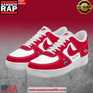 Ohio State Buckeye Custom Air Force 1 Sneakers Shoes