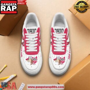 Ohio State Buckeyes Customize Air Force 1 Sneakers Shoes
