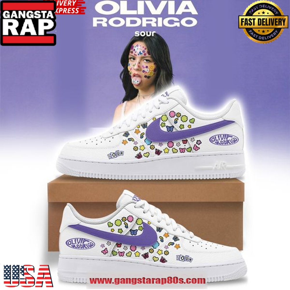 Olivia Rodrigo Sour Limited Edition Air Force 1 Sneakers Shoes Olivia Rodrigo Sour Limited Edition Air Force 1 Sneakers Shoes
