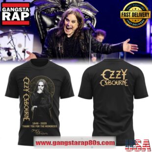 Ozzy Osbourne Thank you for the memories Special Black T Shirt