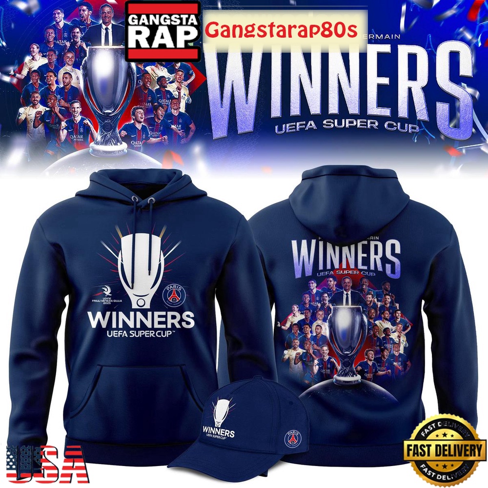 Paris Saint Germain UEFA Super Cup 2025 Winners Unisex Hoodie Paris Saint Germain UEFA Super Cup 2025 Winners Unisex Hoodie