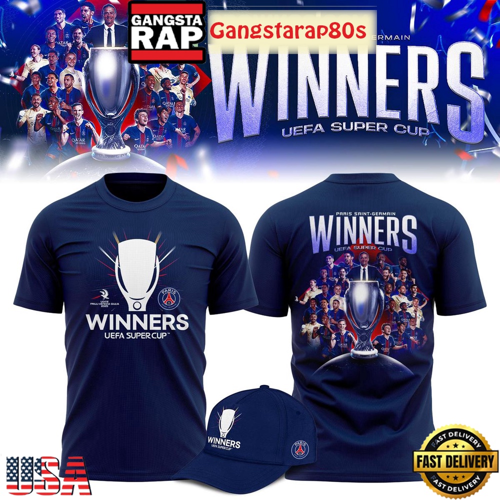 Paris Saint Germain UEFA Super Cup 2025 Winners Unisex Hoodie Paris Saint Germain UEFA Super Cup 2025 Winners Unisex Hoodie