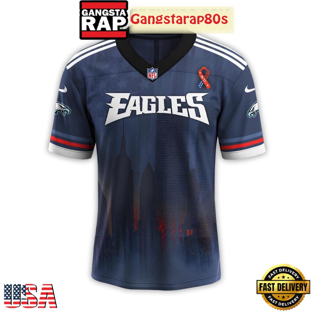 Philadelphia Eagles x Never Forget 9_11 Tribute Football Special Baseball Jersey Philadelphia Eagles x Never Forget 9_11 Tribute Football Special Baseball Jersey