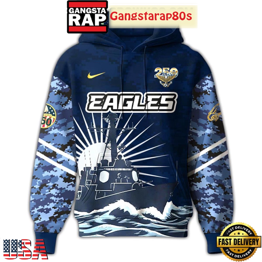 Philadelphia Eagles x US Navy 250 Years Unisex Hoodie Philadelphia Eagles x US Navy 250 Years Unisex Hoodie
