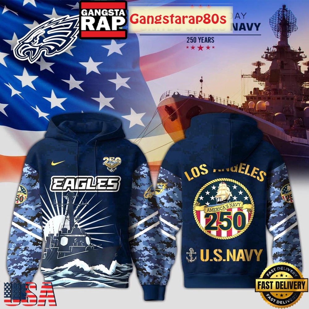 Philadelphia Eagles x US Navy 250 Years Unisex Hoodie Philadelphia Eagles x US Navy 250 Years Unisex Hoodie