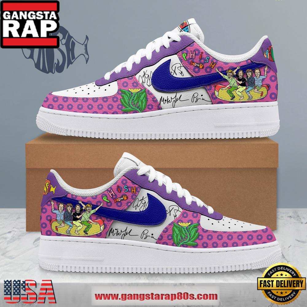Phish Summer Tour Members Signatures Air Force 1 Running Sneakers Shoes Phish Summer Tour Members Signatures Air Force 1 Running Sneakers Shoes