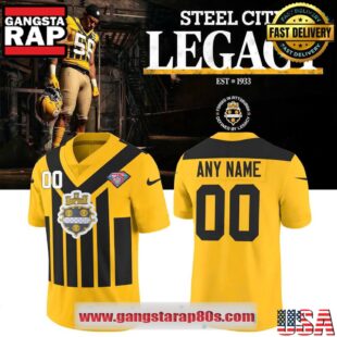 Pittsburgh ST Shirtlers 1994 Gold Throwback ST Shirtl City Legacy Custom Football Jersey