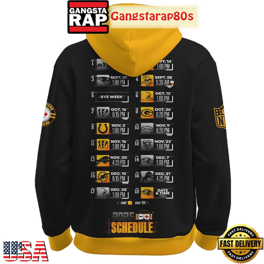Pittsburgh Steelers Schedule Release 2025 Special Hoodie Pittsburgh Steelers Schedule Release 2025 Special Hoodie