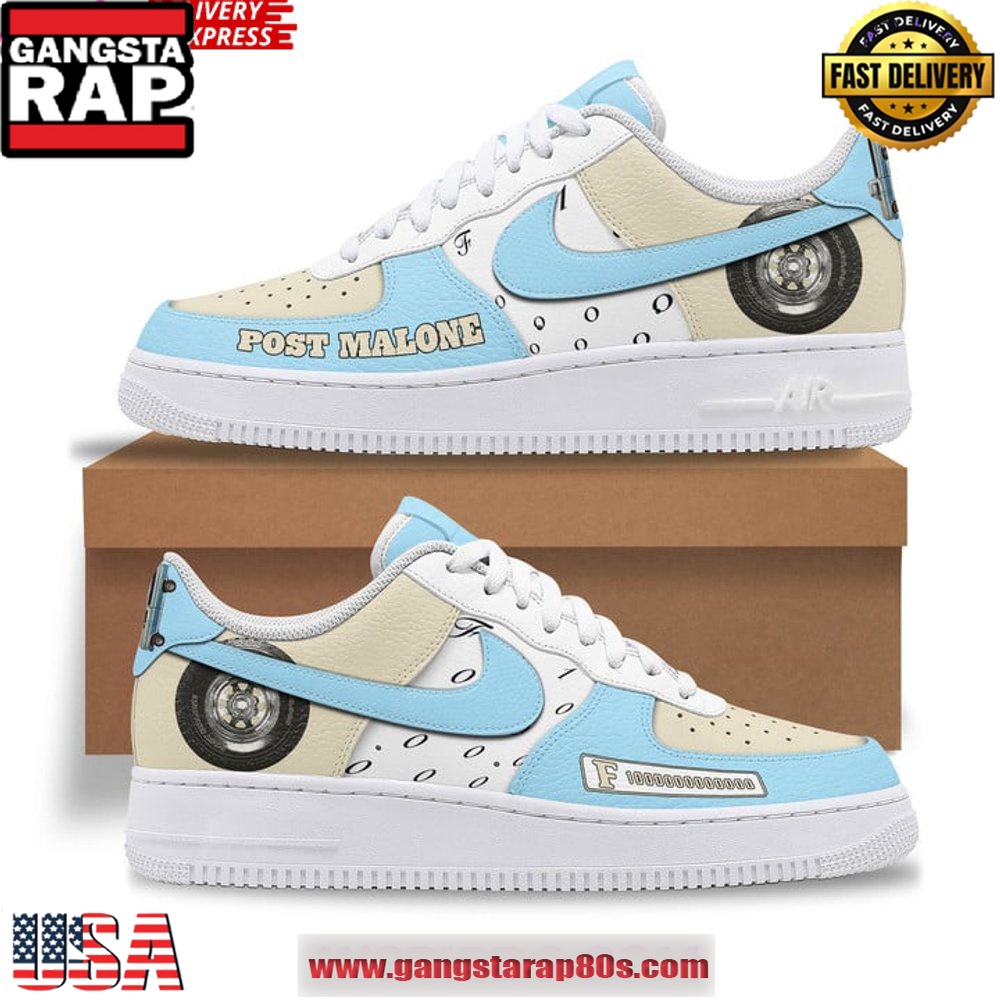 Post Malone Style Limited Edition Air Force 1 Sneakers Shoes Post Malone Style Limited Edition Air Force 1 Sneakers Shoes