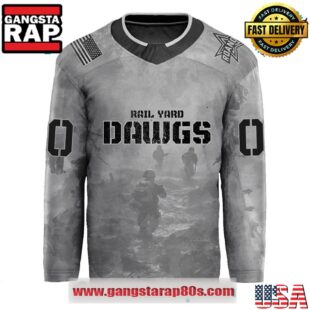 Roanoke Rail Yard Dawgs x Military Night 2025 Custom Hockey Jersey