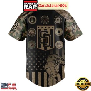San Diego Padres Celebrating Military Day Special Baseball Jersey