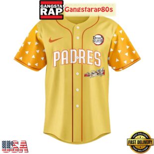San Diego Padres x Agatsuma Zenitsu Demon Slayer Infinity Catsle 2025 Special Baseball Jersey