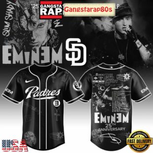 San Diego Padres x Eminem 25th Anniversary Of The Slim Shady LP 2025 Baseball Jersey