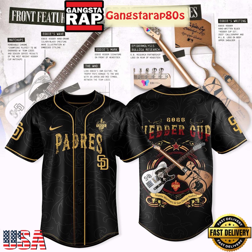 San Diego Padres x Vedder Cup 2025 Special Baseball Jersey San Diego Padres x Vedder Cup 2025 Special Baseball Jersey