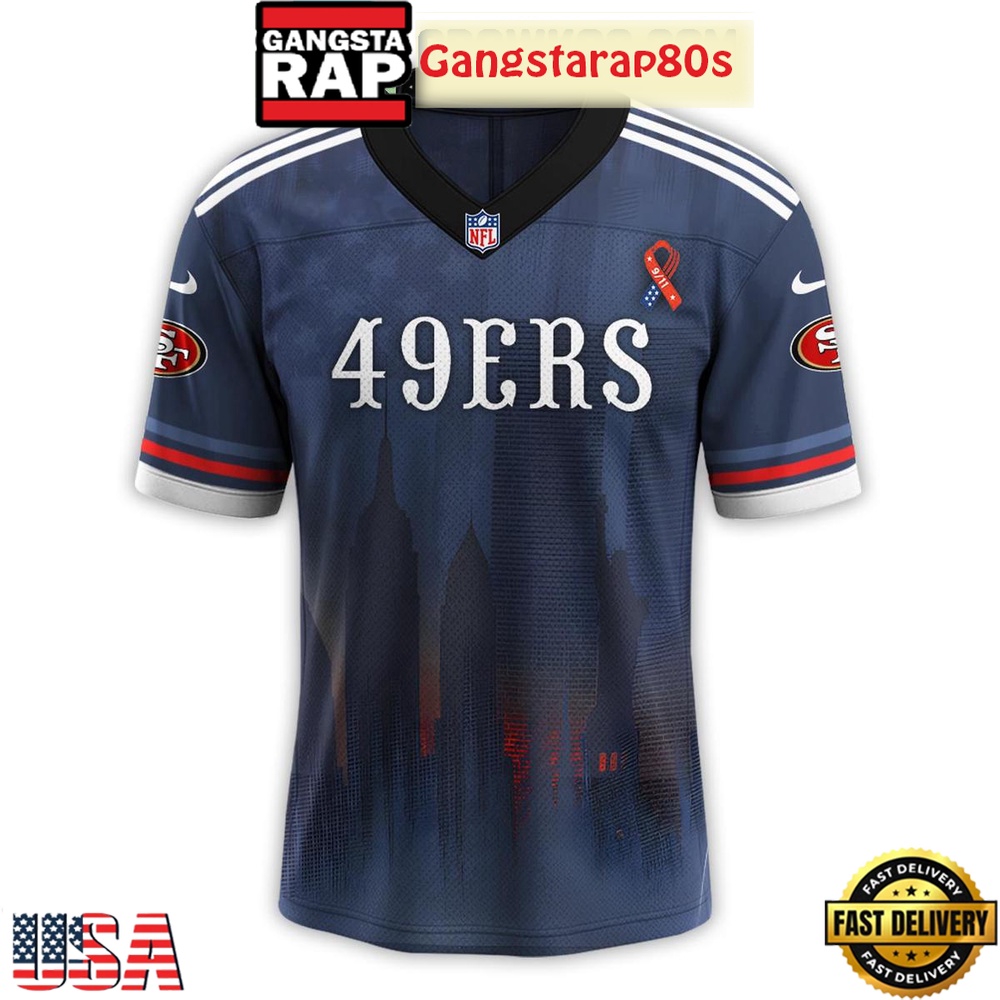 San Francisco 49ers x Never Forget 9_11 Tribute Football Special Baseball Jersey San Francisco 49ers x Never Forget 9_11 Tribute Football Special Baseball Jersey