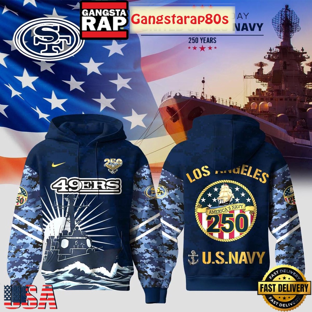 San Francisco 49ers x US Navy 250 Years Unisex Hoodie San Francisco 49ers x US Navy 250 Years Unisex Hoodie