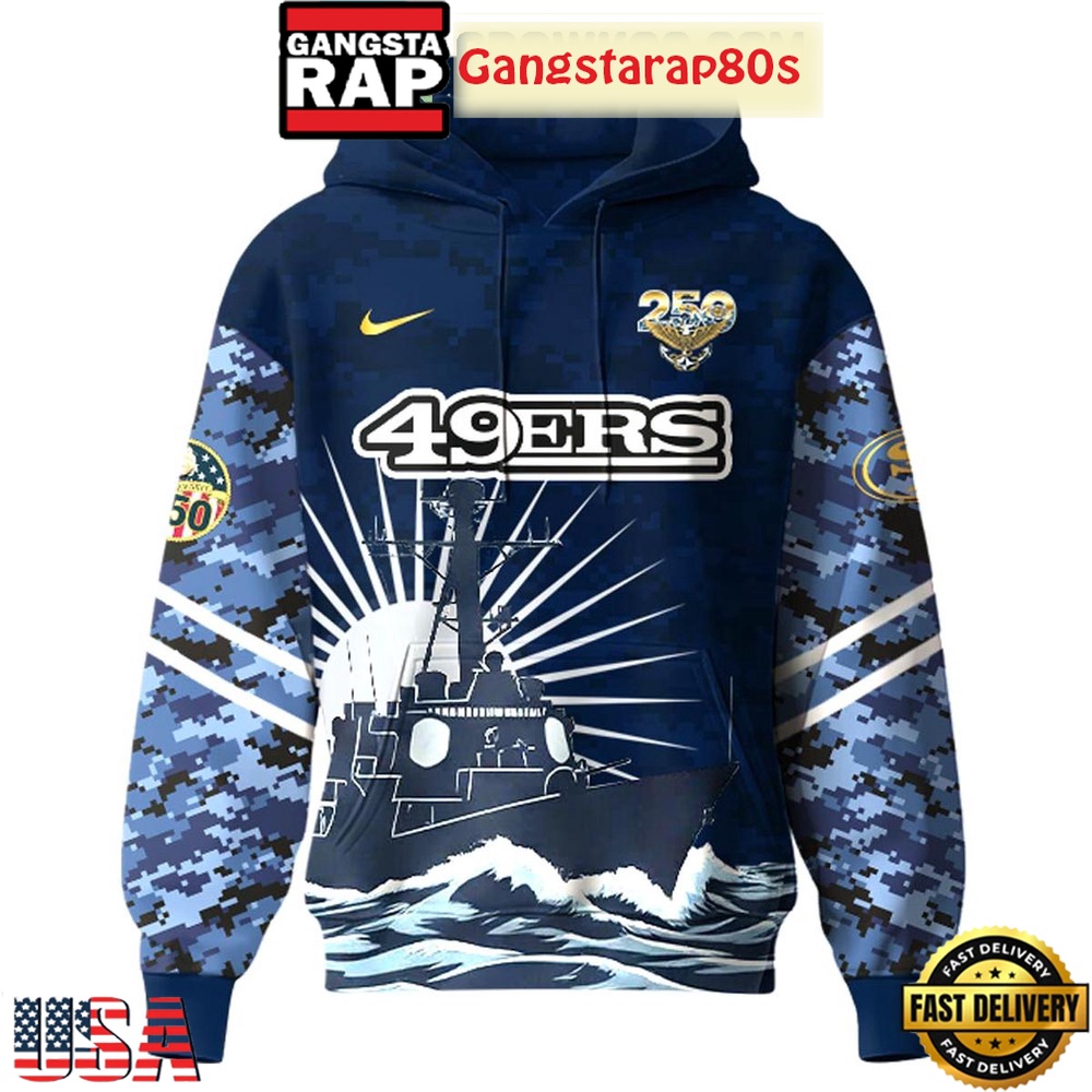 San Francisco 49ers x US Navy 250 Years Unisex Hoodie San Francisco 49ers x US Navy 250 Years Unisex Hoodie
