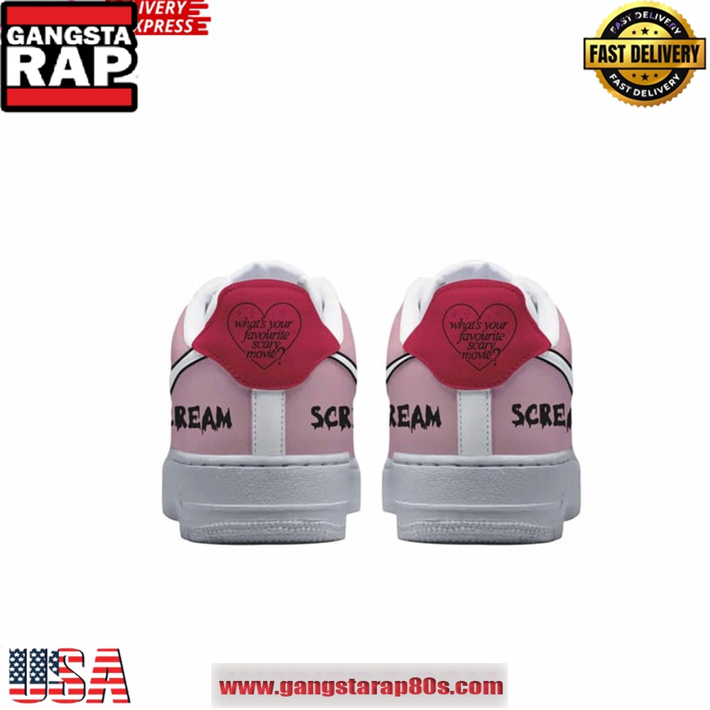 Scream No You Hang Up Limited Edition Air Force 1 Running Sneakers Shoes Scream No You Hang Up Limited Edition Air Force 1 Running Sneakers Shoes