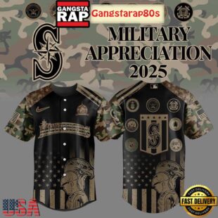 Seattle Mariners Celebrating Military Day Special Baseball Jersey