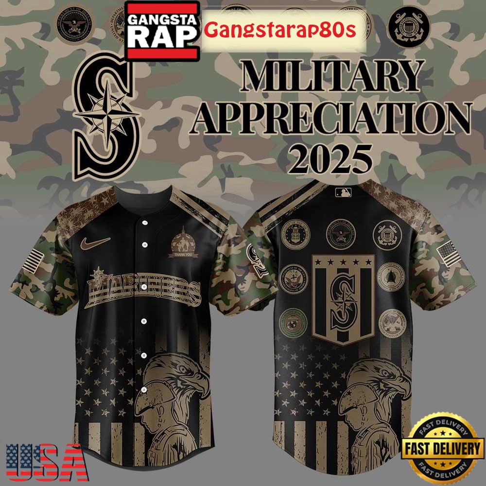 Seattle Mariners Celebrating Military Day Special Baseball Jersey Seattle Mariners Celebrating Military Day Special Baseball Jersey