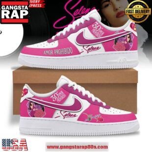 Selena 30th Anniversary Amor Prohibido Air Force 1 Sneakers Shoes