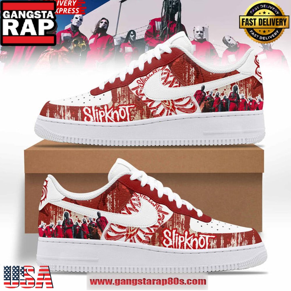 SLIPKNOT x Nike Limited Edition Air Force 1 Sneakers Shoes SLIPKNOT x Nike Limited Edition Air Force 1 Sneakers Shoes
