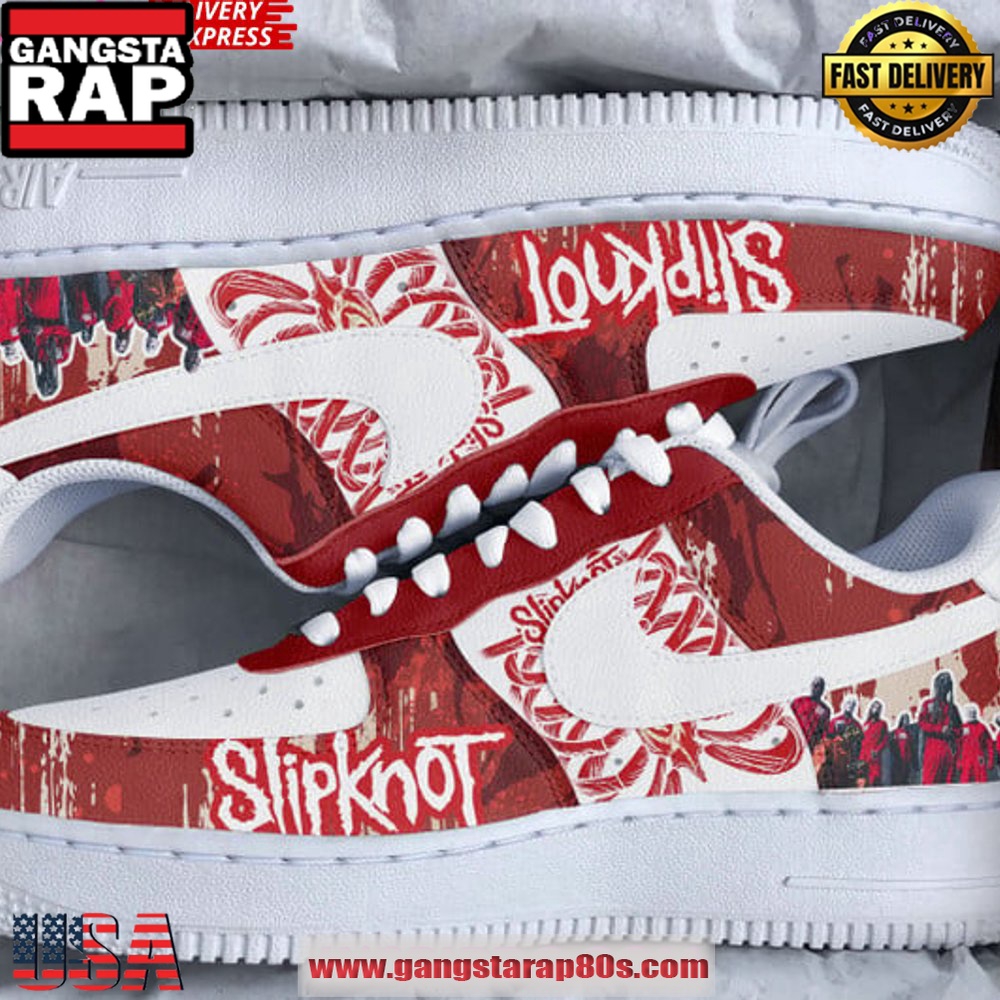 SLIPKNOT x Nike Limited Edition Air Force 1 Sneakers Shoes SLIPKNOT x Nike Limited Edition Air Force 1 Sneakers Shoes