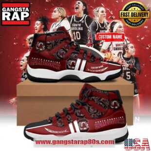 South Carolina Gamecocks NCAA Women’s Basketball National Champions Red Air Jordan 11 Sneakers Shoes