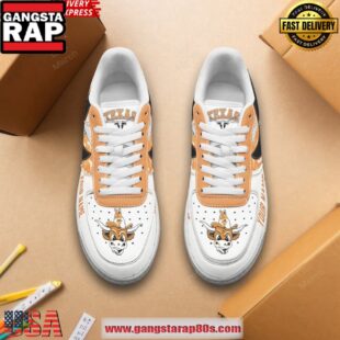 Texas Longhorns Hook 'Em Horns Custom Air Force 1 Sneakers Shoes