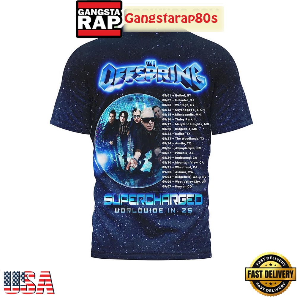 The Offspring Supercharged Worldwide In 2025 Special T Shirt The Offspring Supercharged Worldwide In 2025 Special T Shirt