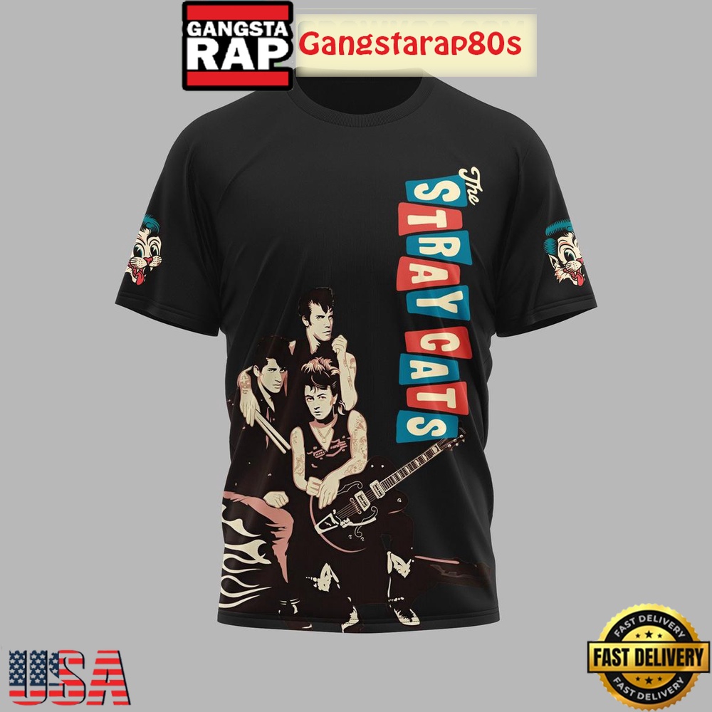 The Straycats Fall Tour 2025 Limited Edition T Shirt The Straycats Fall Tour 2025 Limited Edition T Shirt
