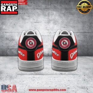 UGA Bulldogs Dawgs Custom Air Force 1 Sneakers Shoes