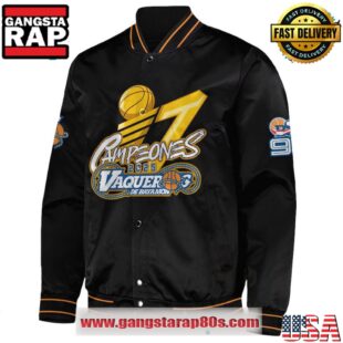 Vaqueros de Bayamon 17 Campeones BSN Black Baseball Jacket